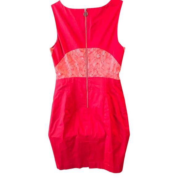 Antonio Melani Cotton/Span/Nylon/Poly LIned Red Pencil Dress by Ann Taylor - 4 - Picture 2 of 8